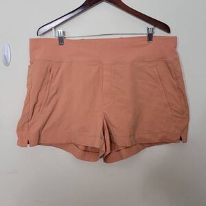 ATHLETA Trekkie North Shorts Quick Dry Pull On Orange Plus Size 18